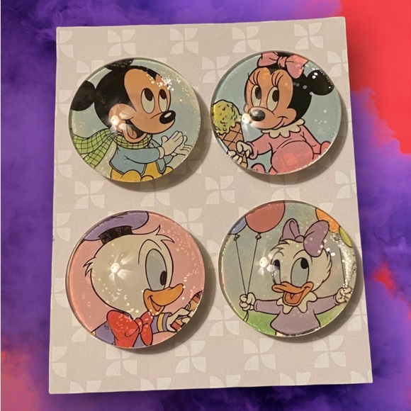 Hand Crafted Other - Set/4 𝑯𝒂𝒏𝒅𝒎𝒂𝒅𝒆 Disney Baby Magnets Cabochons Gift!
